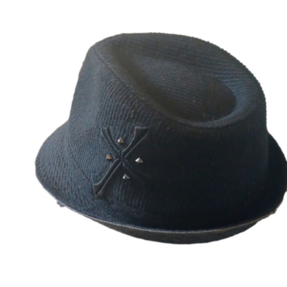 EXPLICIT Black Cross Fedora, L/XL - Picture 1 of 9